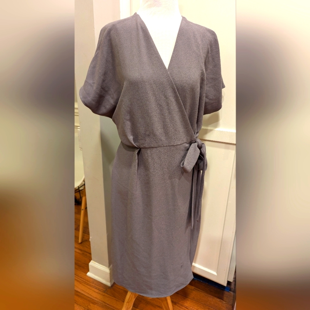 NWT Topshop Grey Wrap Dress Size 8 - Women's Fashion